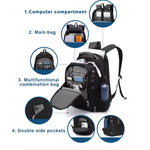 Load image into Gallery viewer, Waterproof 17” / 20” Laptop Backpack with USB Charging & Anti-Theft Lock – Travel & School Rucksack