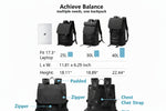 Load image into Gallery viewer, Roll Top Backpack 17.3” – Water-Resistant Expandable 25–40L Travel & Commuter Rucksack