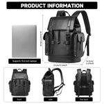 Load image into Gallery viewer, Premium PVC Leather Laptop Backpack – Waterproof Anti-Theft Business Travel Bag (15.6”)