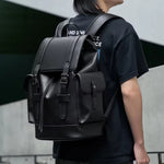 Load image into Gallery viewer, Premium PVC Leather Laptop Backpack – Waterproof Anti-Theft Business Travel Bag (15.6”)