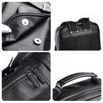 Load image into Gallery viewer, Vintage PU Leather Laptop Backpack – Waterproof Anti-Theft Business Travel Bag (15.6”)