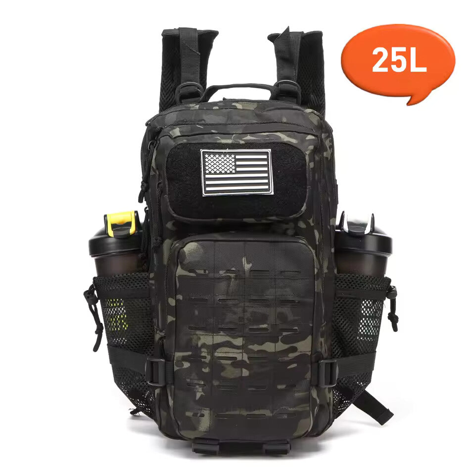 25L / 50L Tactical MOLLE Backpack – Hunting, Hiking & EDC Rucksack with Dual Bottle Holders