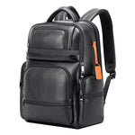 Load image into Gallery viewer, Genuine Leather 15.6” Laptop Backpack – Luxury Anti-Theft Expandable USB Travel Bag