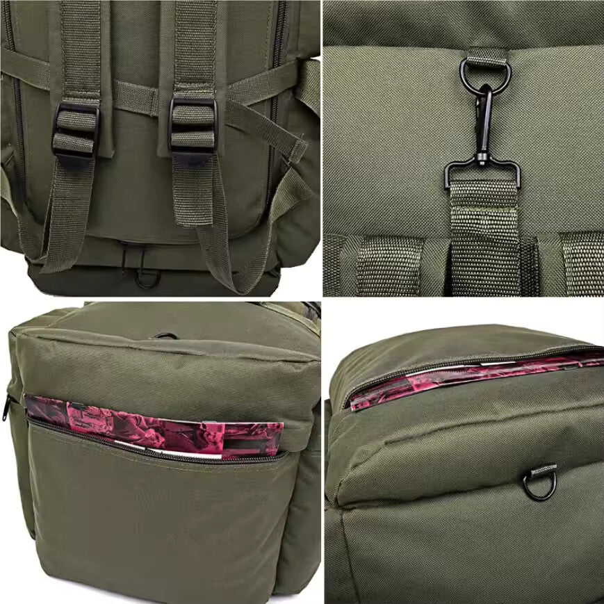 100L Camping & Travel Backpack – Large Capacity Tactical Duffel with Multi-Carry Design