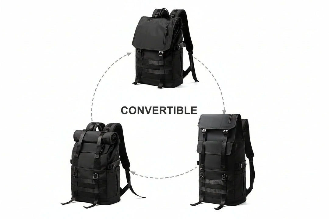 Roll Top Backpack 17.3” – Water-Resistant Expandable 25–40L Travel & Commuter Rucksack