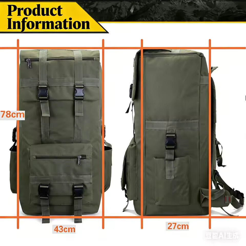 130L Large Hiking & Travel Backpack – Waterproof Tactical Camping Rucksack