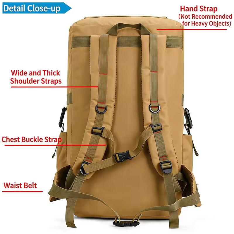 130L Large Hiking & Travel Backpack – Waterproof Tactical Camping Rucksack