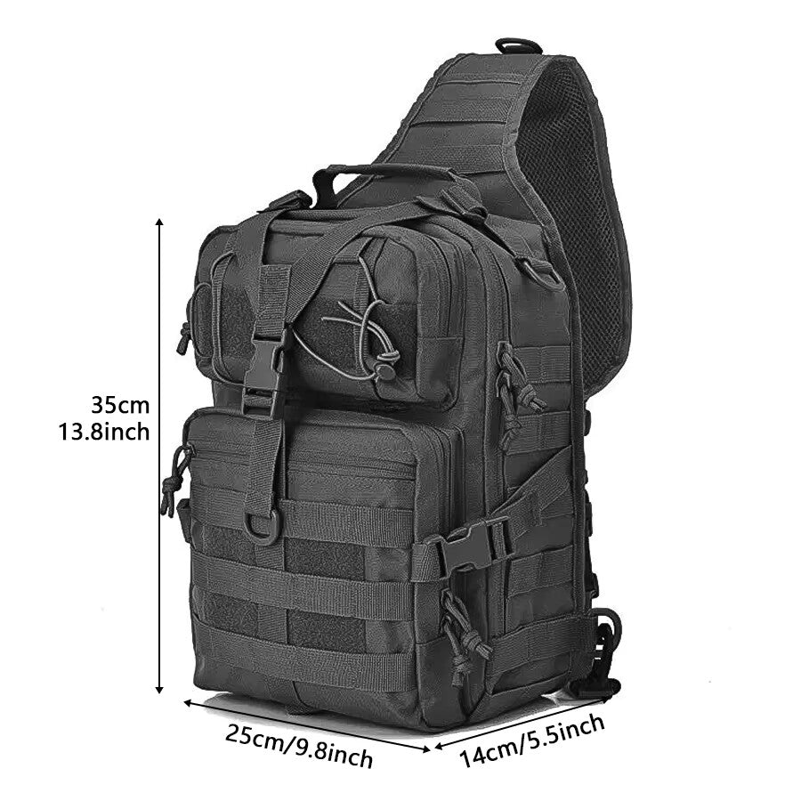 Extra Large Camouflage Chest Bag – Waterproof Outdoor Single Shoulder Crossbody Pack