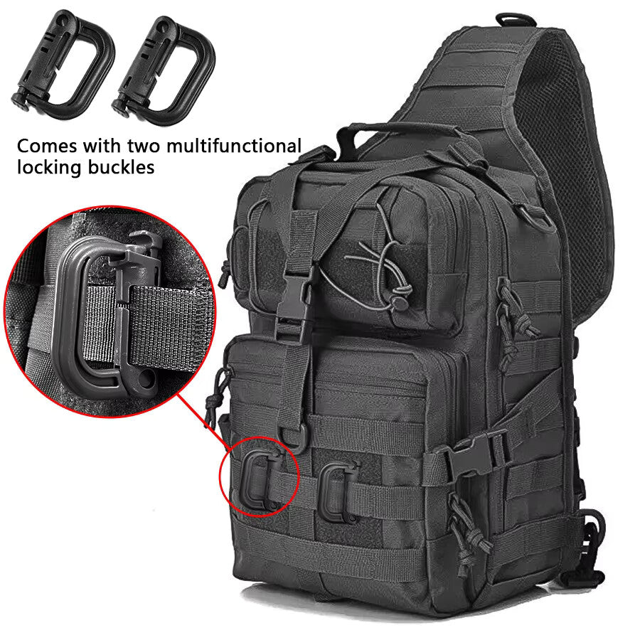 Extra Large Camouflage Chest Bag – Waterproof Outdoor Single Shoulder Crossbody Pack
