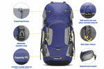 Load image into Gallery viewer, 60L Waterproof Hiking Backpack – Camping &amp; Mountain Climbing Rucksack with Rain Cover