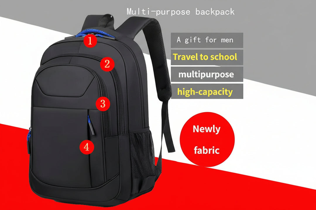 Business Travel Backpack – Unisex Oxford Commuter Rucksack