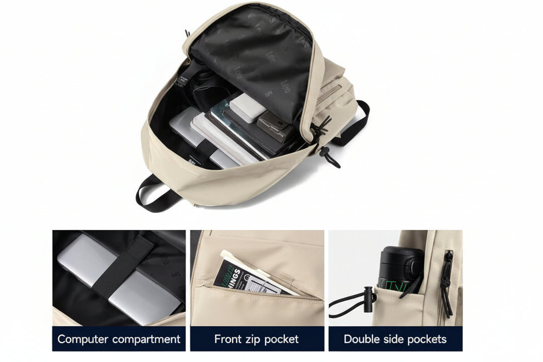 16” Lightweight Waterproof Laptop Backpack – Large Capacity School & College Bag