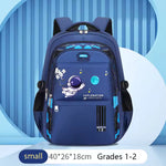 Load image into Gallery viewer, Kids Astronaut School Backpack – Waterproof Primary Book Bag for Boys