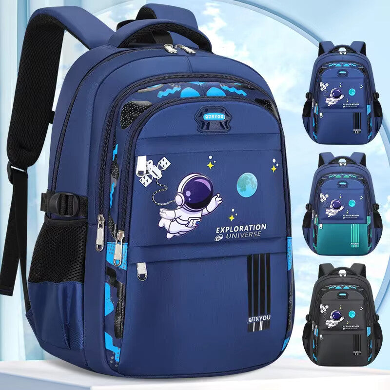 Kids Astronaut School Backpack – Waterproof Primary Book Bag for Boys