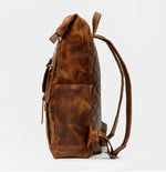 Load image into Gallery viewer, Retro Crazy Horse Leather Backpack – Genuine Cowhide 15.6” Laptop Travel Rucksack