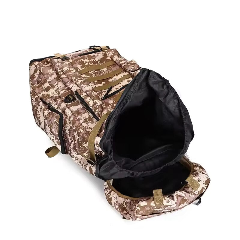 80L / 100L Tactical Mountaineering Backpack – Large Camouflage Hiking & Camping Rucksack