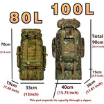 Load image into Gallery viewer, 80L / 100L Tactical Mountaineering Backpack – Large Camouflage Hiking &amp; Camping Rucksack