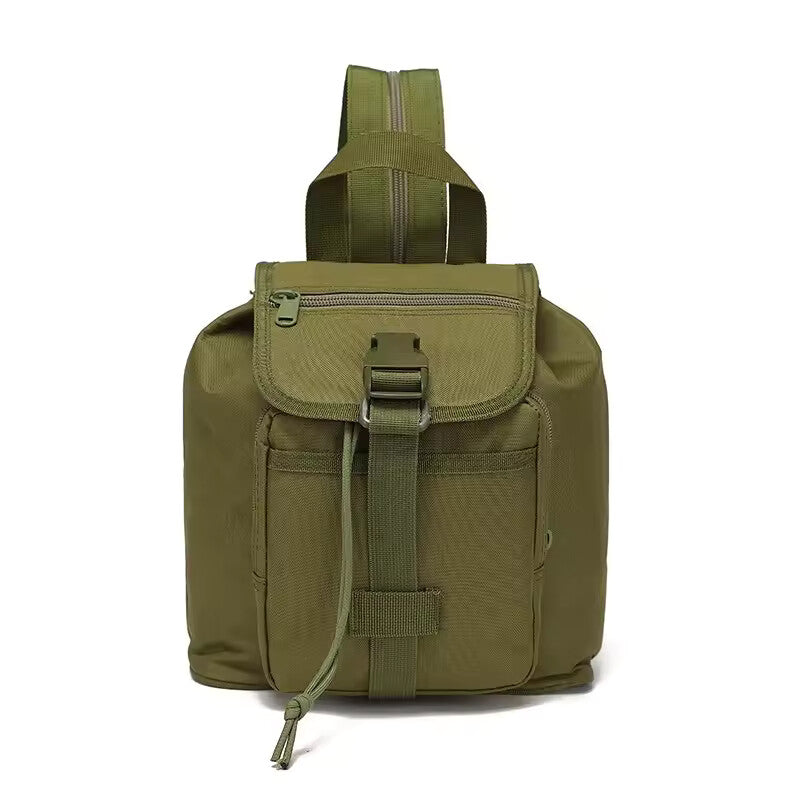 Camouflage Military Style Single-Shoulder Backpack – Compact Outdoor Travel Sling Bag