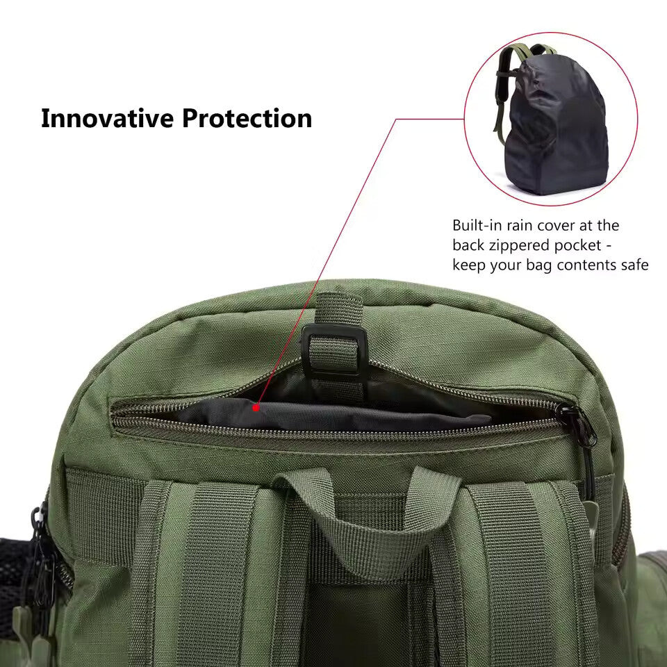 Tactical Fishing Tackle Backpack – Lightweight 600D Multifunctional Angler Bag